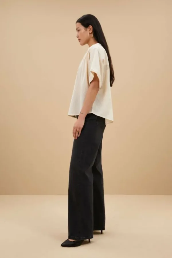 alex rib blouse | off white-By bar Cheap