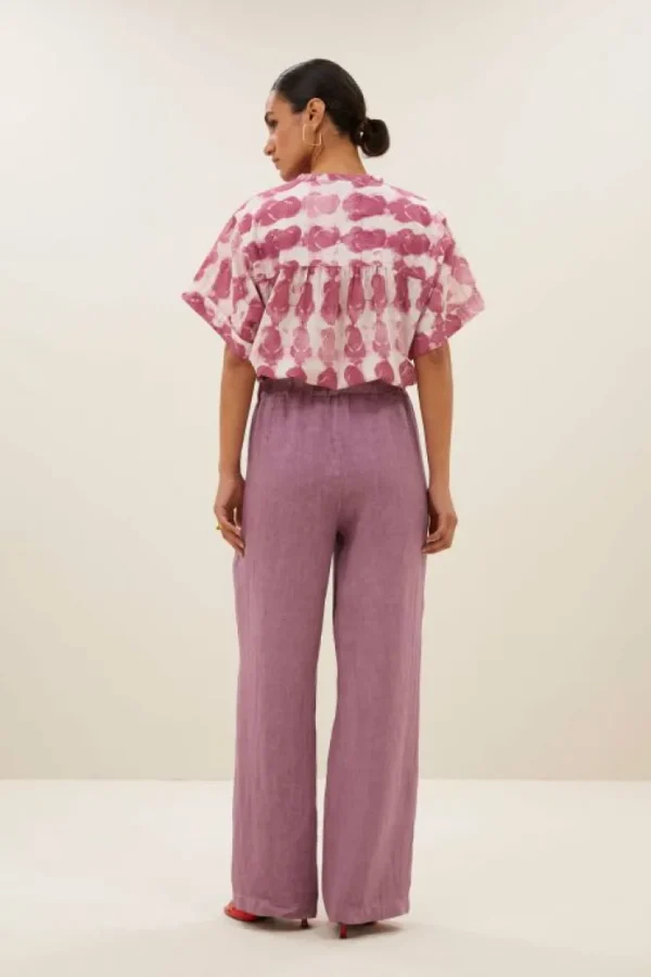 amber merlot blouse | merlot print-By bar Hot