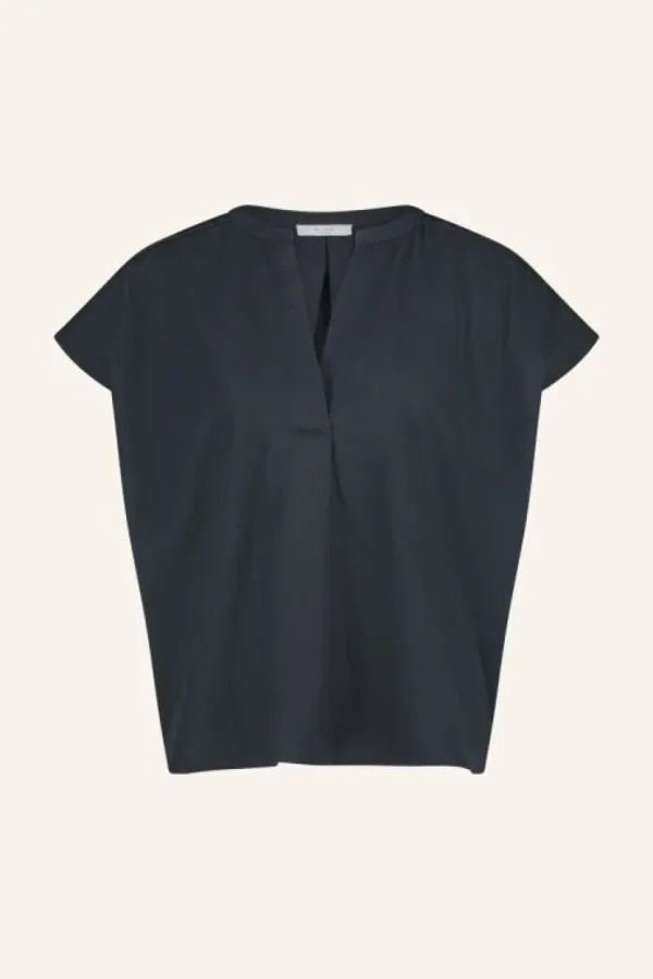 amie poplin blouse | midnight-By bar Cheap