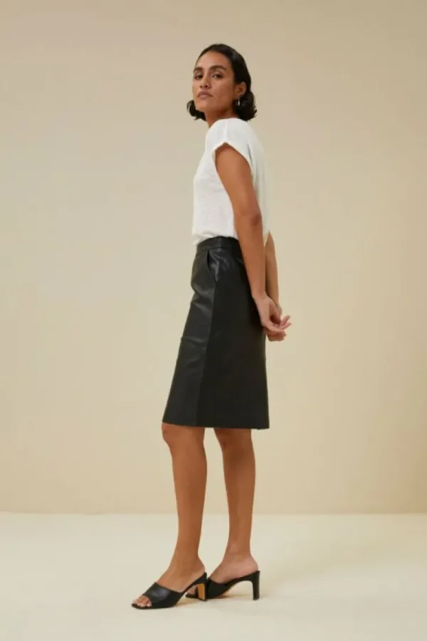 basic leather skirt | -By bar New