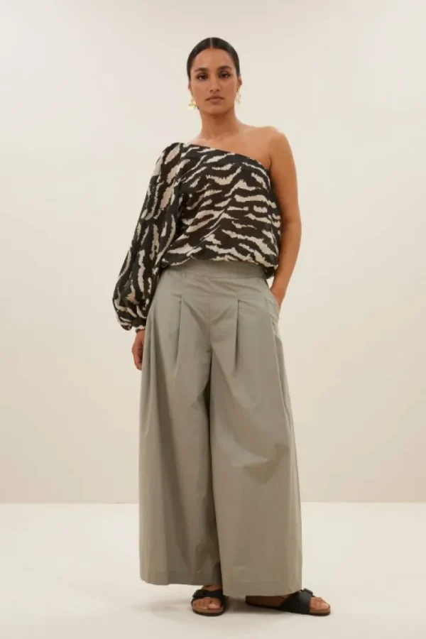 bella zebra blouse | black zebra print-By bar Best Sale