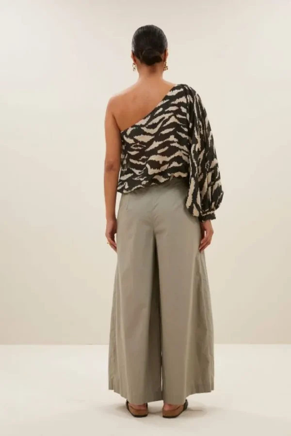 bella zebra blouse | black zebra print-By bar Best Sale