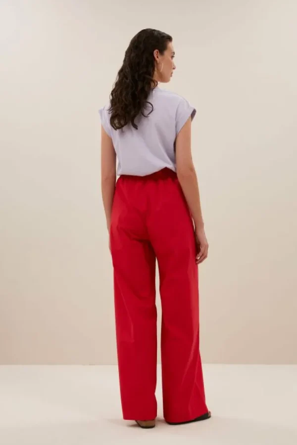 benji poplin pants | lipstick-By bar Best Sale