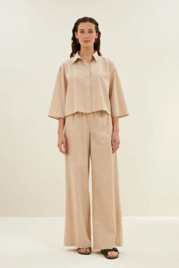 bernie lurex stripe blouse | copper lurex stripe-By bar Best