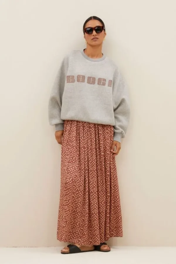 bibi boogie sweater | grey melee-By bar Clearance