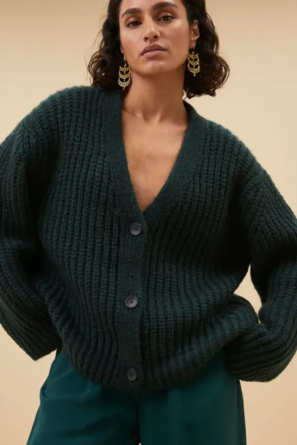 bobbi cardigan | dark green-By bar Outlet