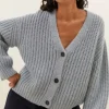 bobbi cardigan | steel blue-By bar Shop