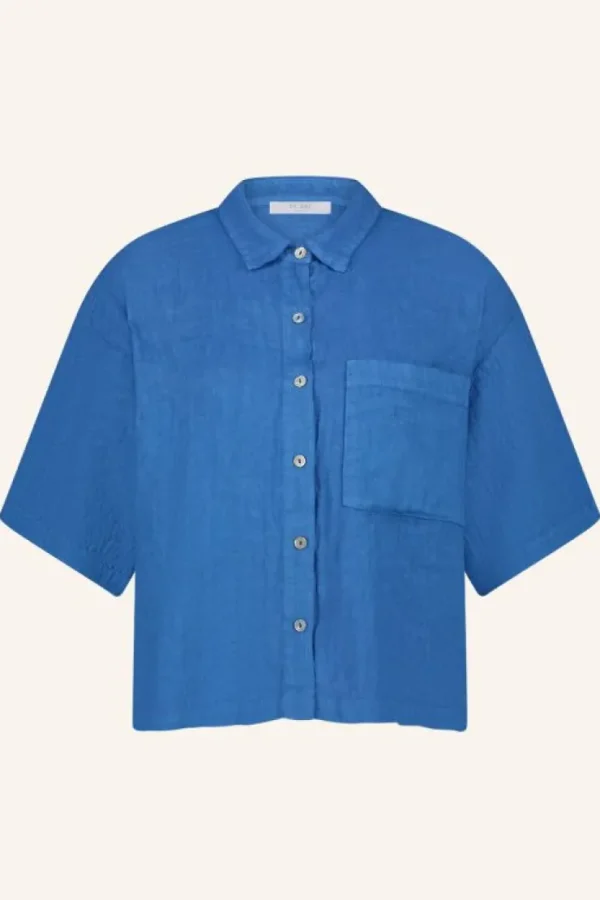 cris linen blouse | queens blue-By bar Sale