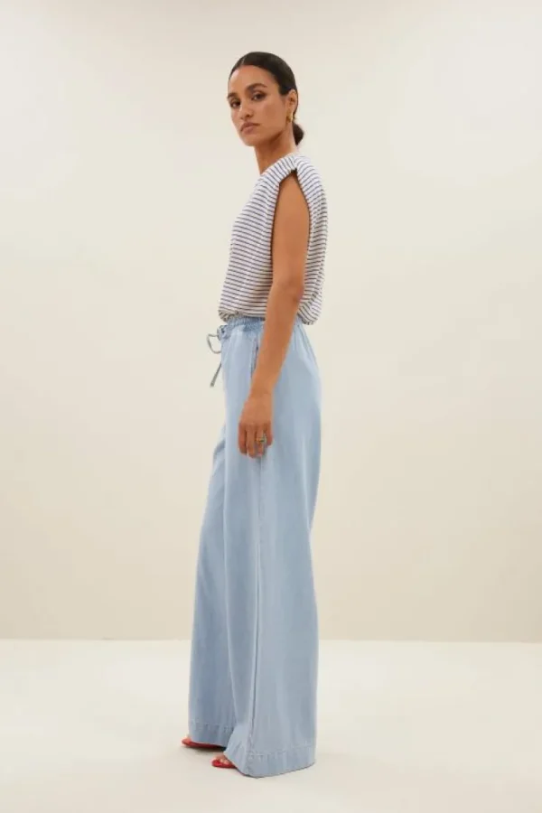 diede small stripe top | kingsblue small stripe-By bar Store