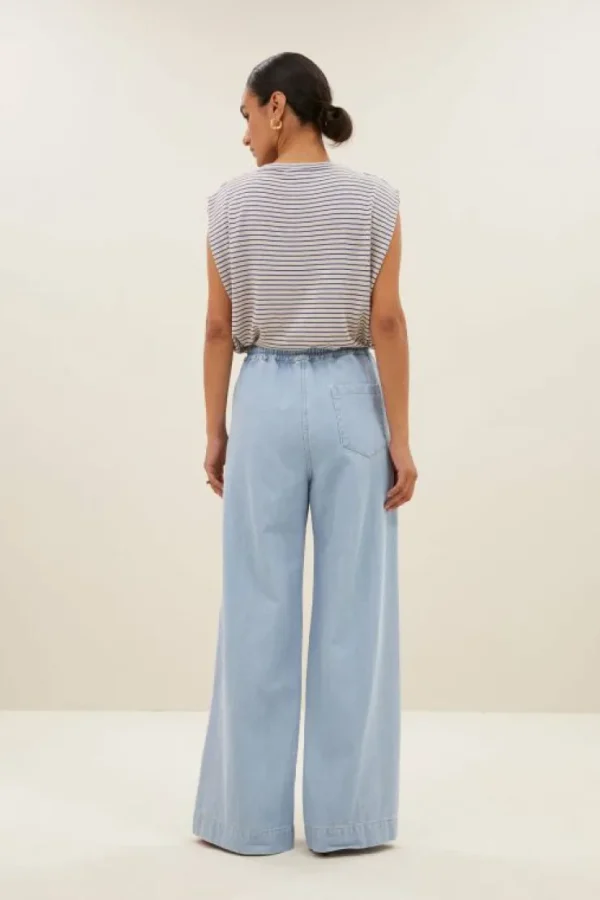 diede small stripe top | kingsblue small stripe-By bar Store