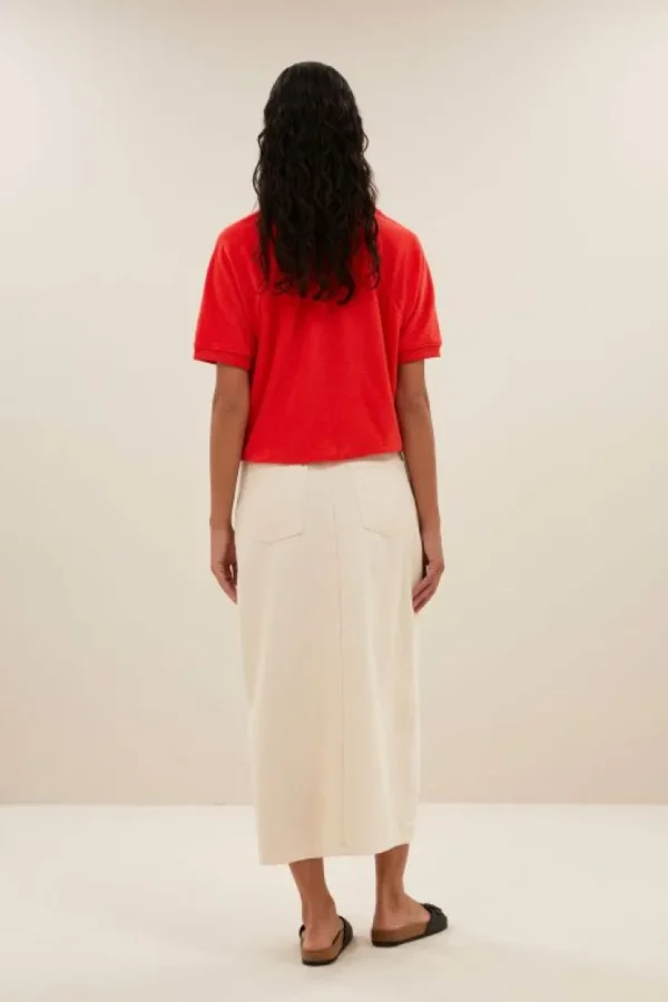 elba twill skirt | raw white-By bar Discount