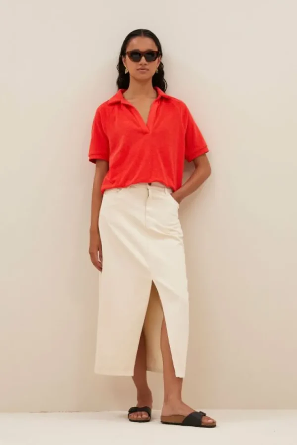 elba twill skirt | raw white-By bar Discount