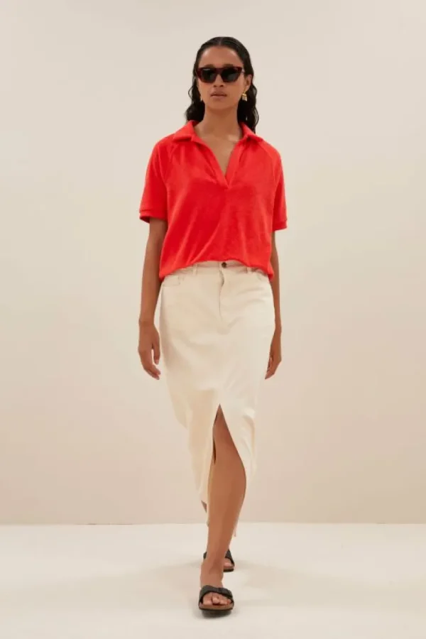 elba twill skirt | raw white-By bar Discount