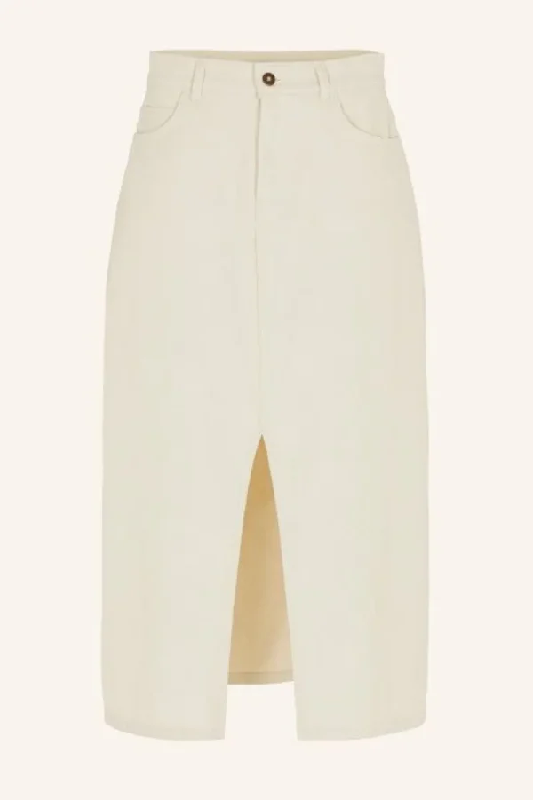 elba twill skirt | raw white-By bar Discount