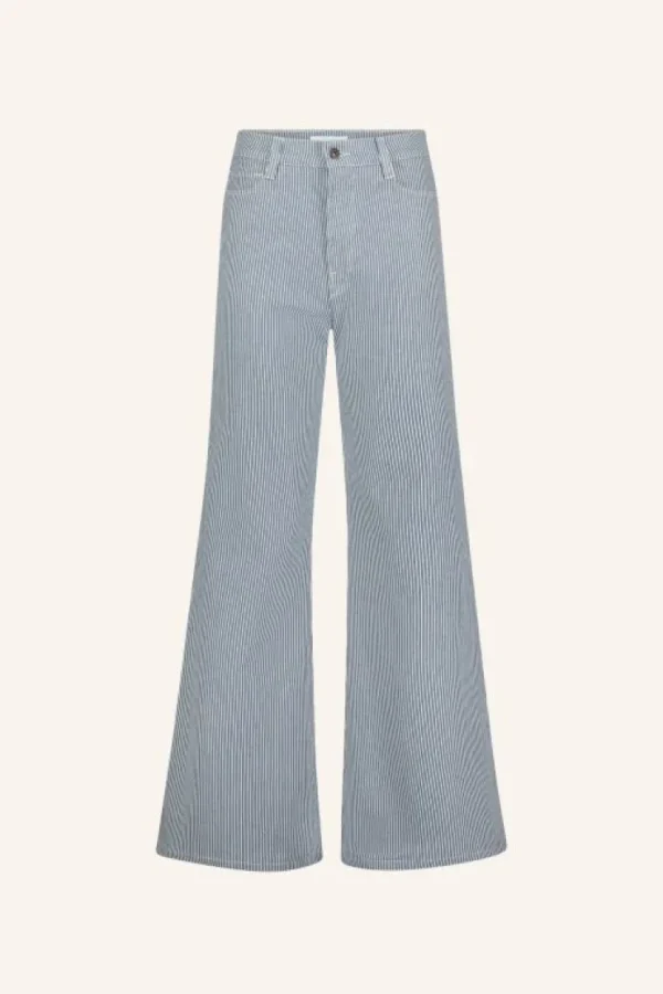 femme stripe pants | blue milky stripe-By bar Outlet