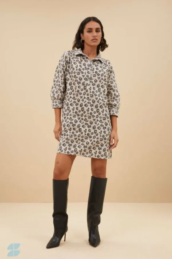 flynth cheetah dress | cheetah print-By bar Flash Sale