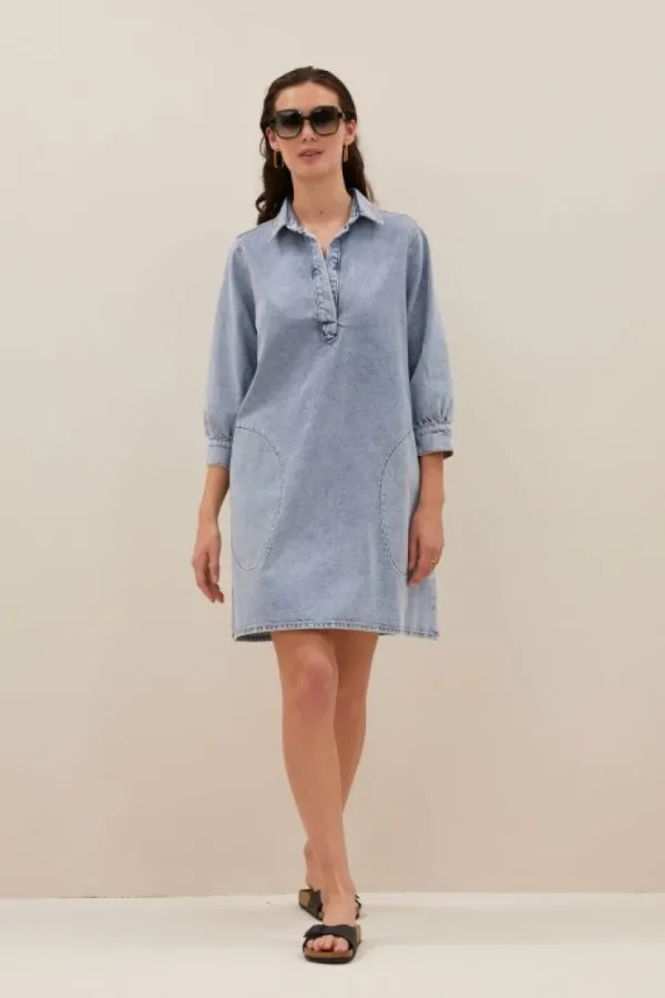 flynth denim dress | light denim-By bar Sale