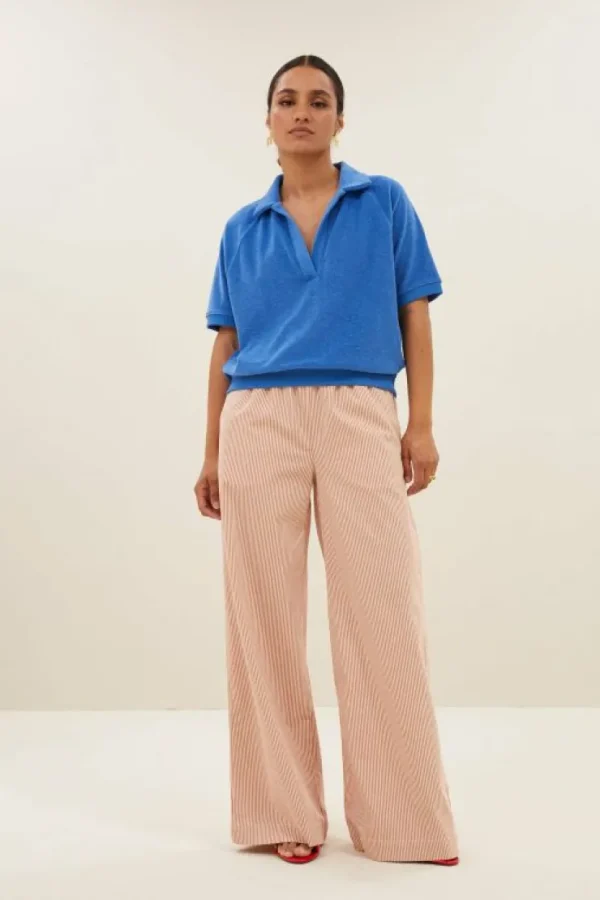 harper slub top | queens blue-By bar Hot