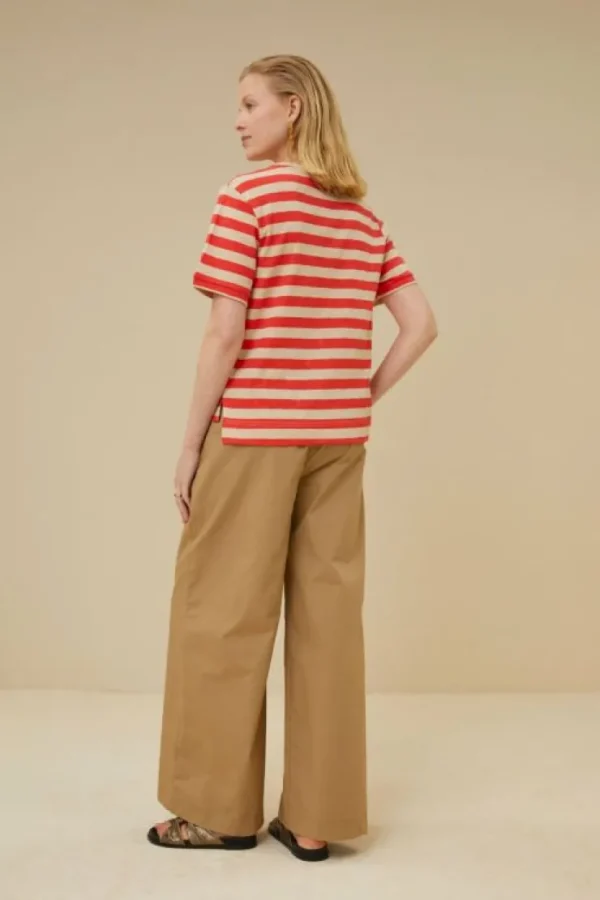 hope big stripe top | poppy red-By bar Cheap