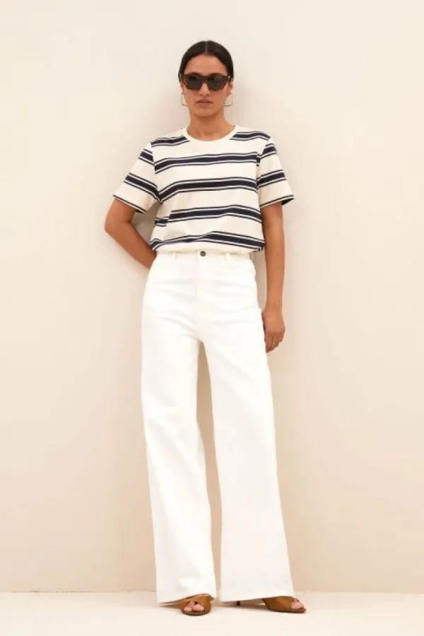 hope stripe top | navy grain stripe-By bar Shop