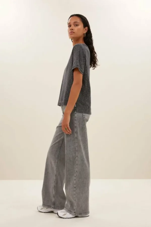 hope thin stripe top | jet black-By bar Best