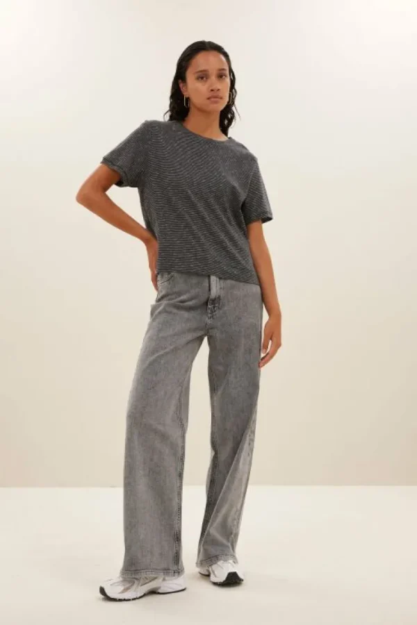 hope thin stripe top | jet black-By bar Best