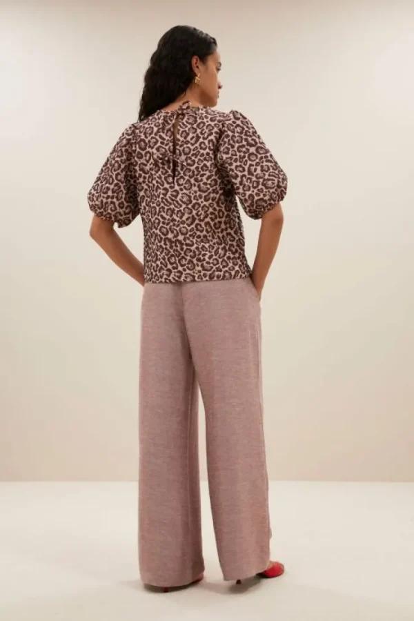 jet blouse | pink cheetah print-By bar New