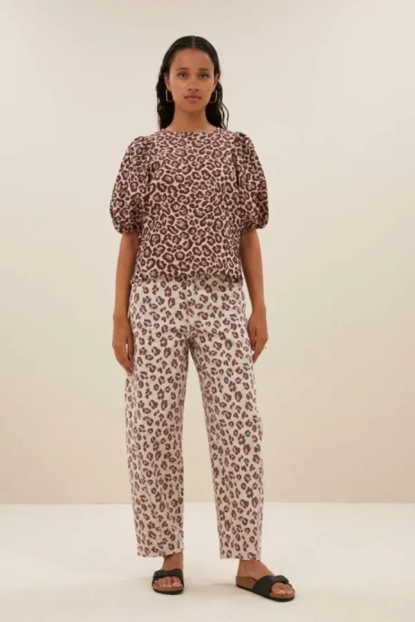 jet blouse | pink cheetah print-By bar New