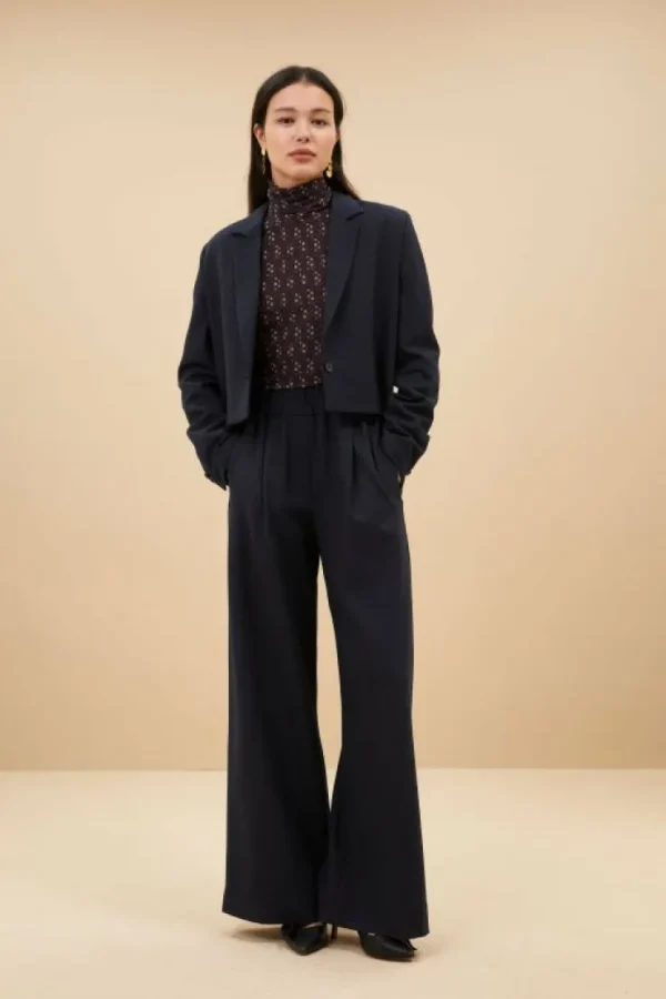 jody stripe blazer | dark navy-By bar Cheap