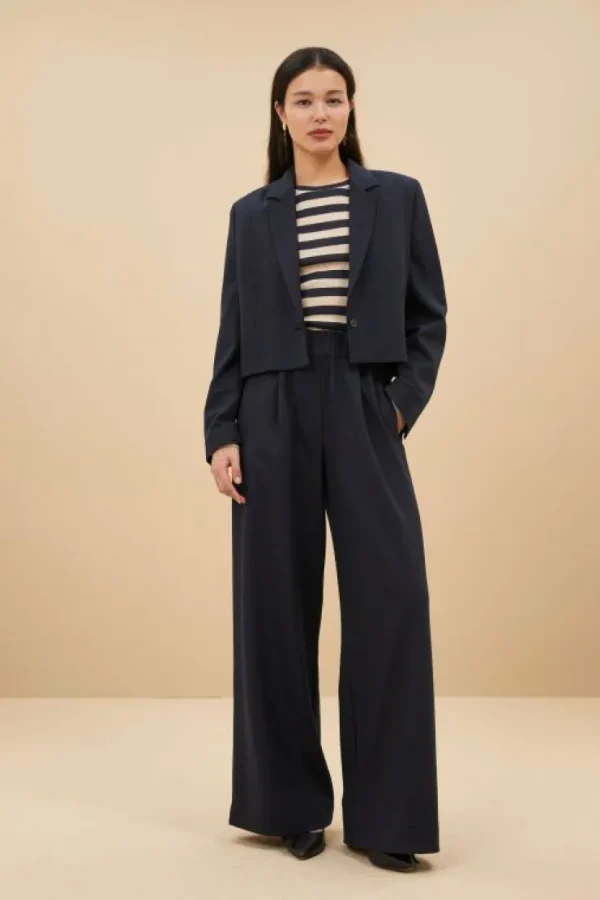 jody stripe blazer | dark navy-By bar Cheap