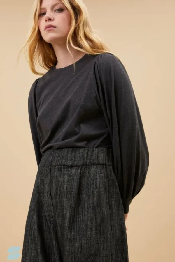 jojo jersey top | dark grey melee-By bar Shop