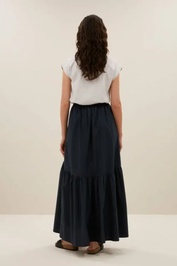 joya poplin skirt | midnight-By bar Clearance