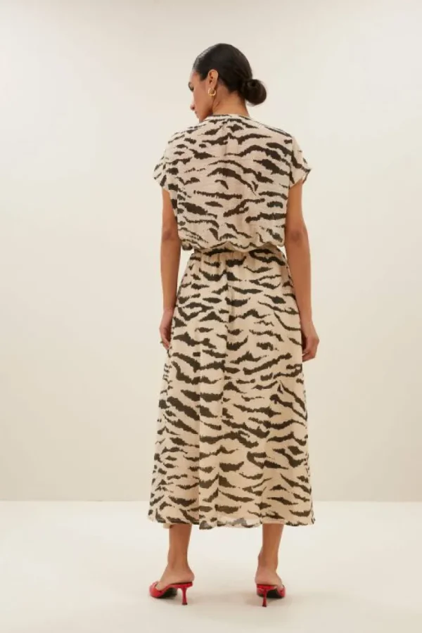 juta zebra skirt | sand zebra print-By bar Discount