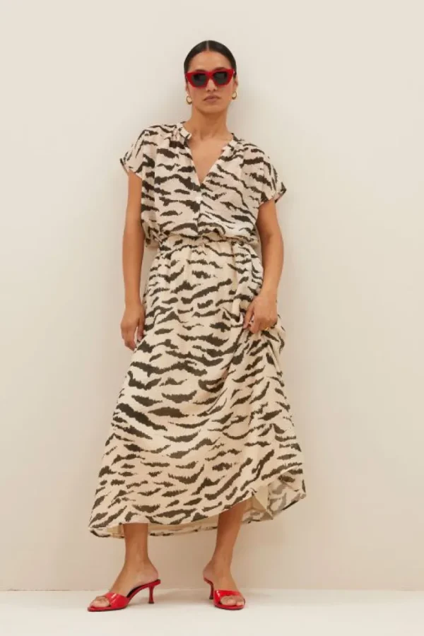 juta zebra skirt | sand zebra print-By bar Discount