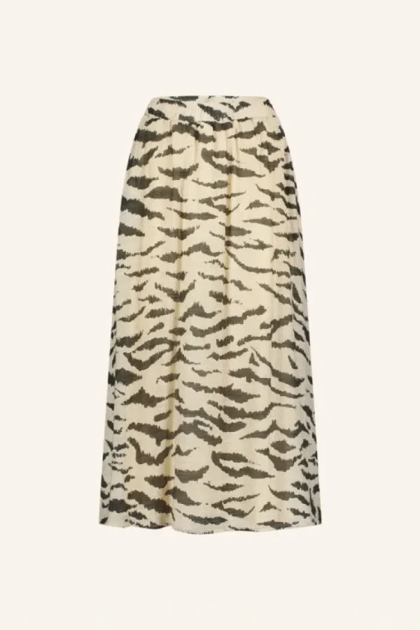 juta zebra skirt | sand zebra print-By bar Discount