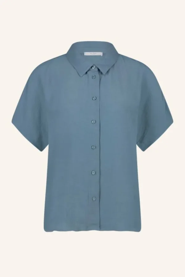 karly viscose blouse | blue stone-By bar Best