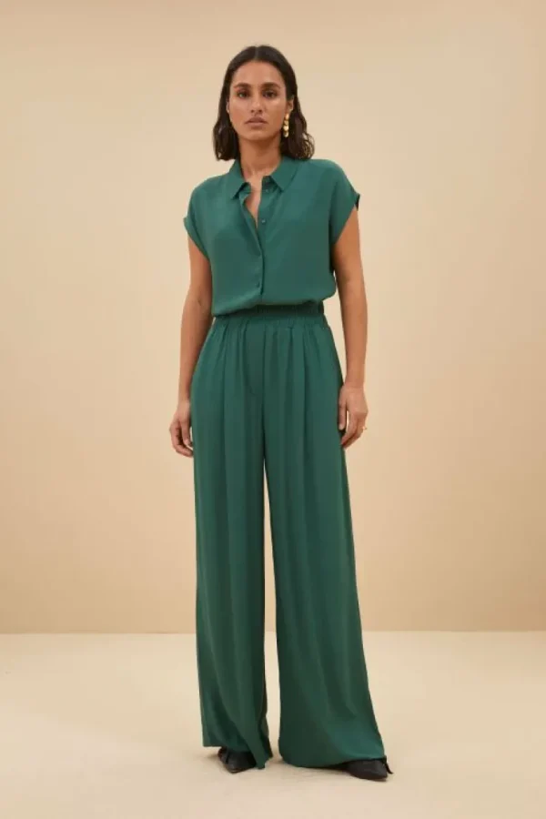 kiek viscose top | deep green-By bar Cheap