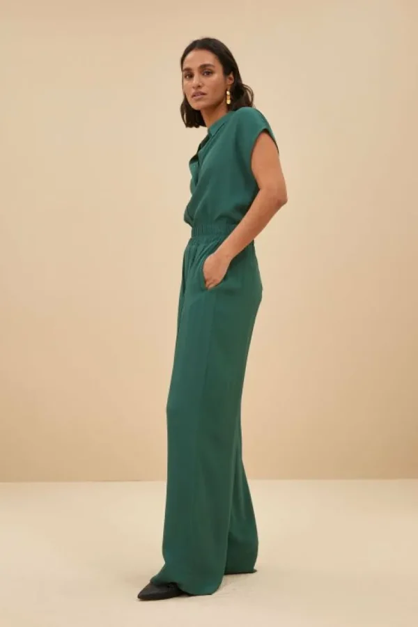 kiek viscose top | deep green-By bar Cheap