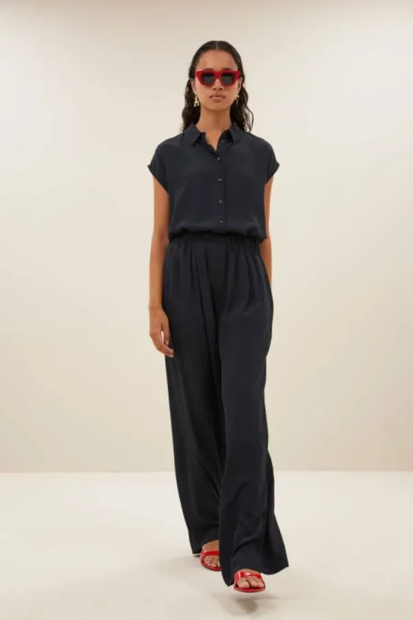kiek viscose top | graphite-By bar Shop