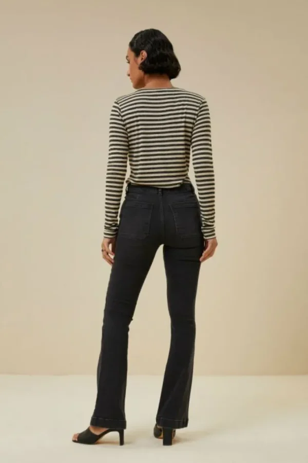 leila lb pant | jet black-By bar Best