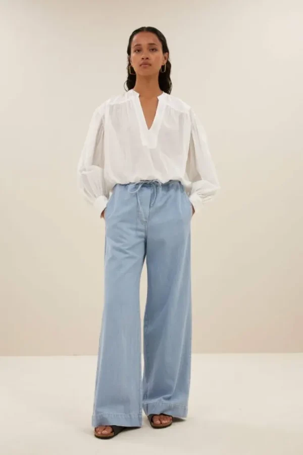 linn blouse | off white-By bar New