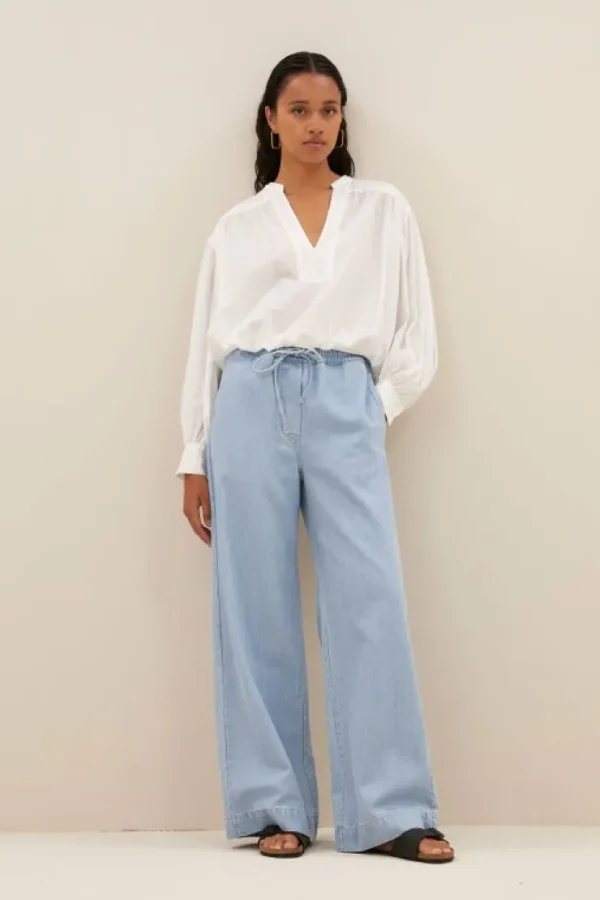 linn blouse | off white-By bar New