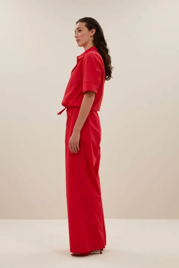 malin poplin blouse | lipstick-By bar Best