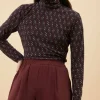 mesh paisley top | paisley dots-By bar Sale