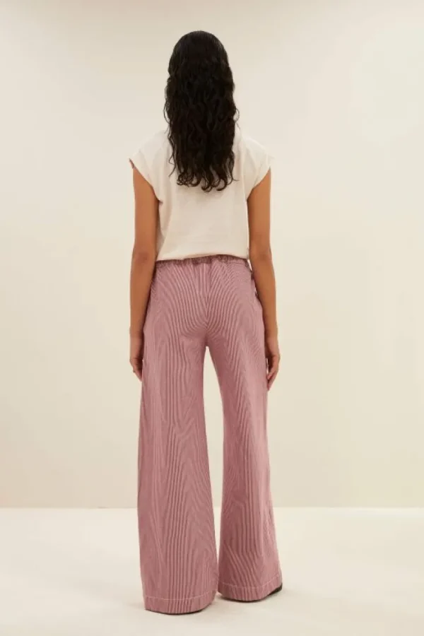 neal stripe pants | cherry milky stripe-By bar Discount
