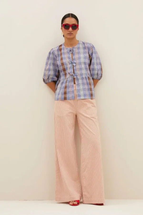 neal stripe pants | pink milky stripe-By bar Best Sale