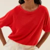 neva slub top | poppy red-By bar Cheap