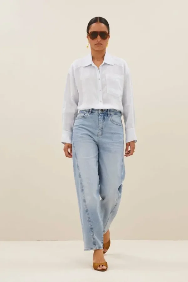 nima linen blouse | skyway-By bar Discount