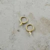 PD cross round earring | -By bar Online