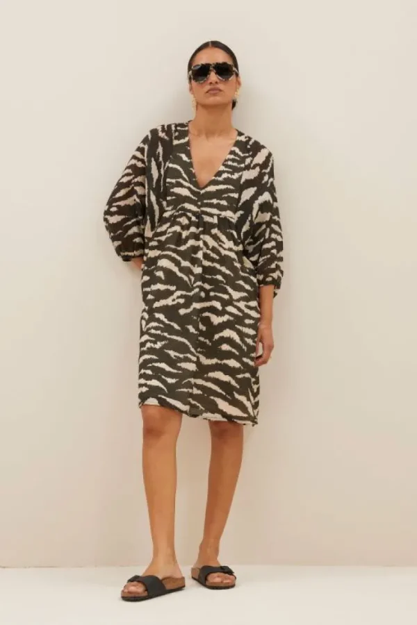 philou zebra dress | black zebra print-By bar Best Sale